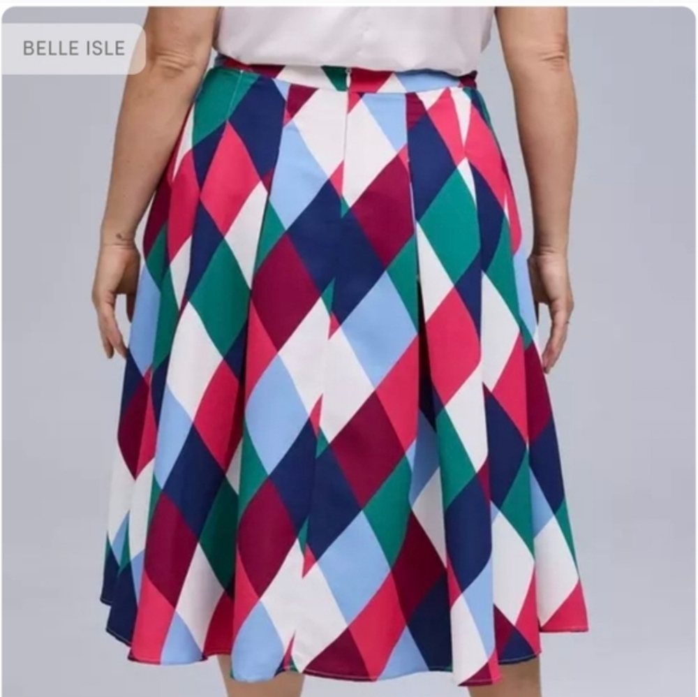 NWT Torrid Belle Isle Pleated Midi Skirt - Picture 3 of 6